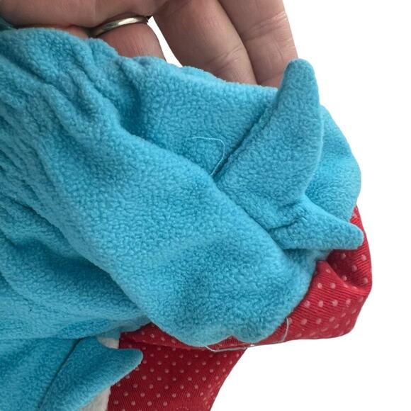 NICK & NORA Blue Fleece Shark One Piece Sleepwear Footed Pajamas Adult Xlarge - Picture 5 of 6